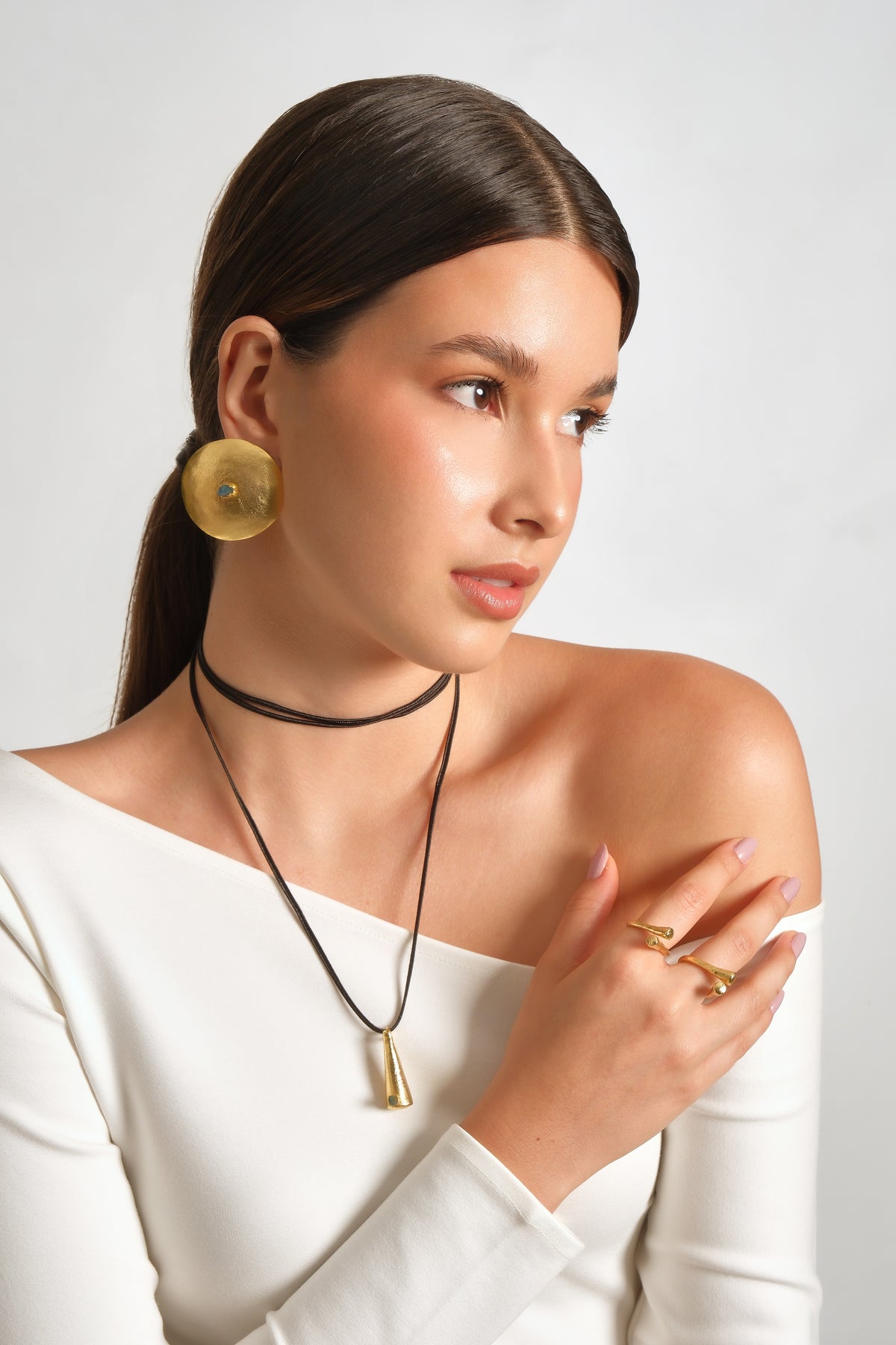 Collar cuero gota
