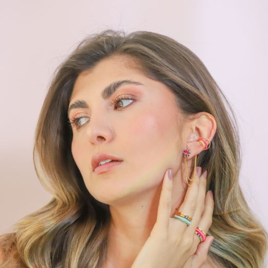 Anillo Triple suelto Circón