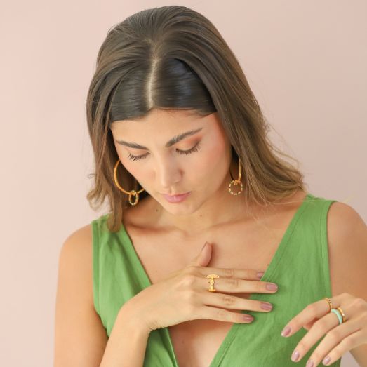 Anillo Triple suelto Circón