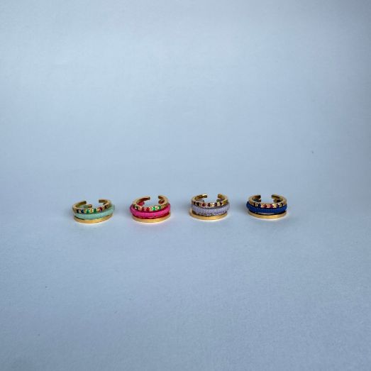 Anillo Triple suelto Circón