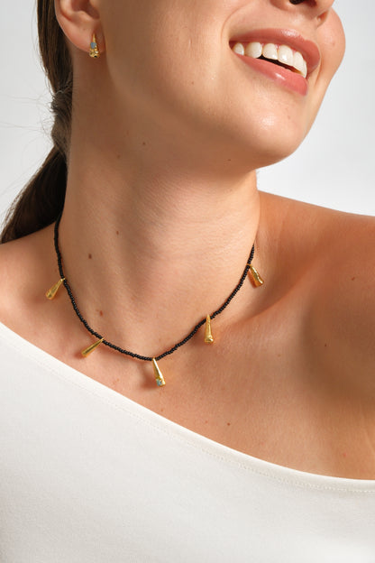 Collar 5 gotas mostacilla