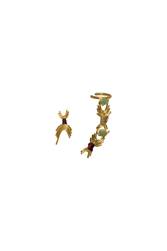 EARCUFF ENREDO ARAÑA TEJIDO