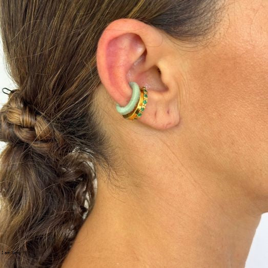 Earcuff Triple Suelto Circón