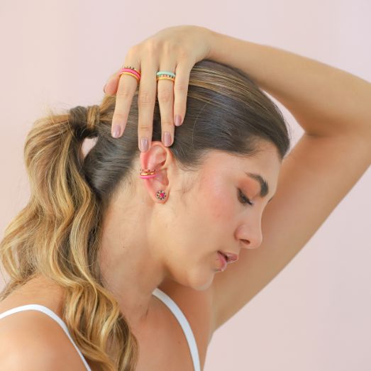 Earcuff Triple Suelto Circón