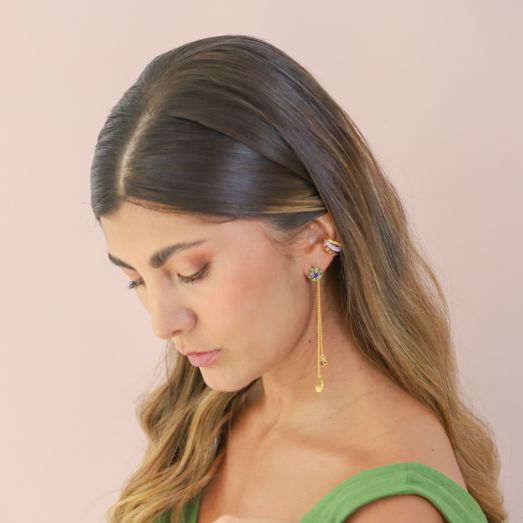 Arete corazon circón
