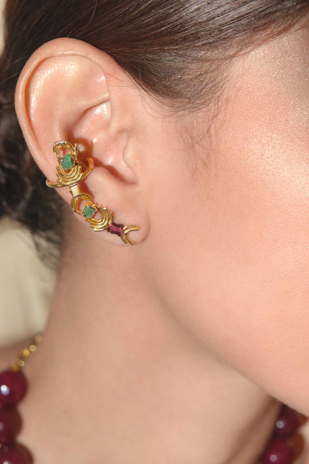 EARCUFF ENREDO ARAÑA TEJIDO
