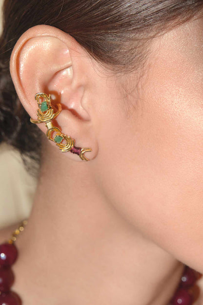 EARCUFF ENREDO ARAÑA TEJIDO