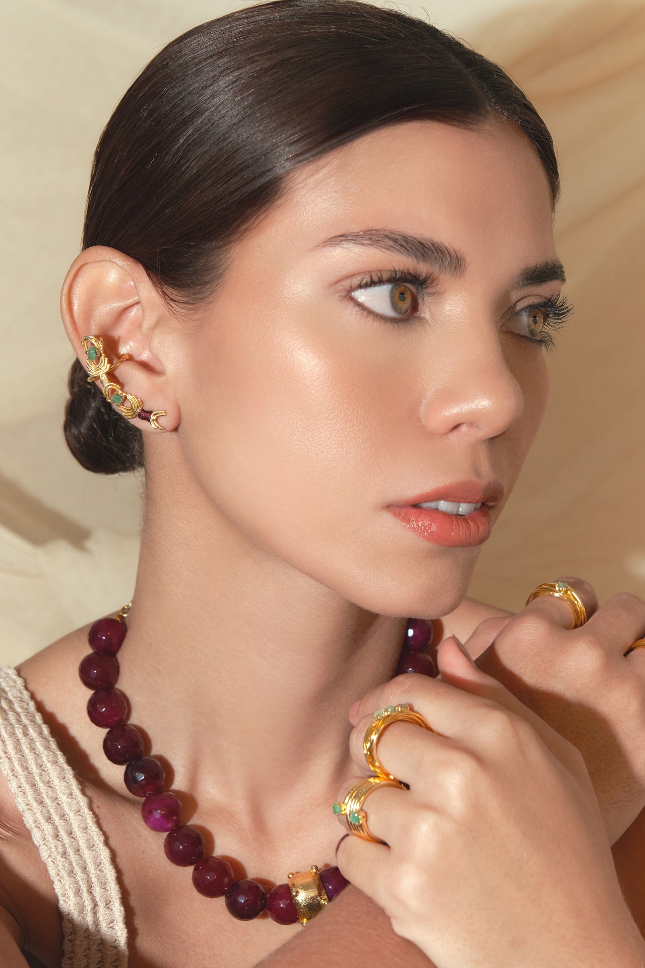 EARCUFF ENREDO ARAÑA TEJIDO