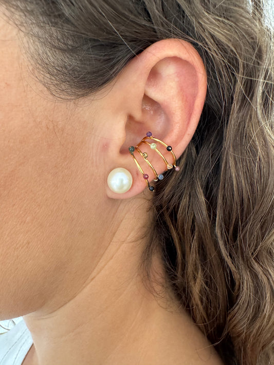 Earcuff Triple Piedras grande