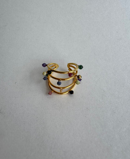 Earcuff Triple Piedras grande