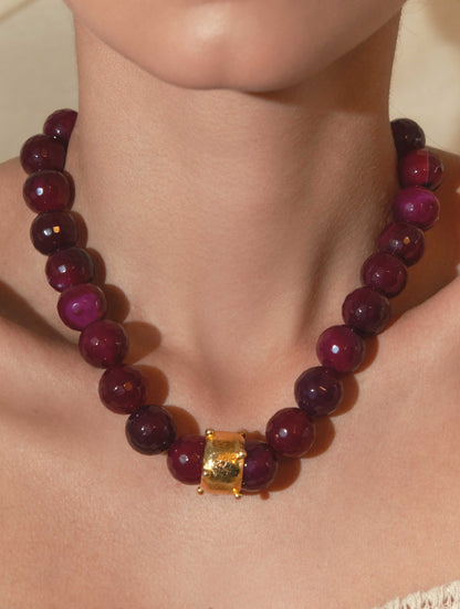 COLLAR ENREDOS PIEDRAS GRUESO